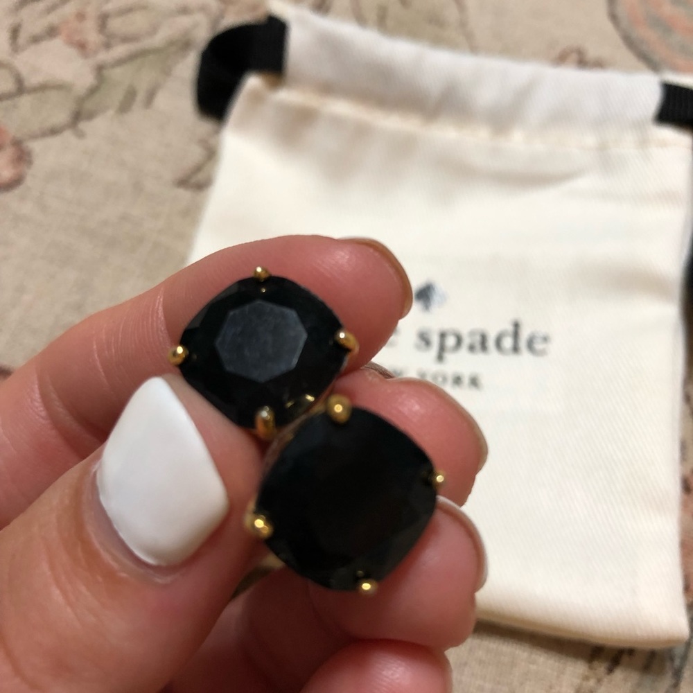 Kate Spade ♠️ black stud earrings